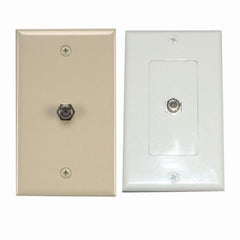 GC Electronics 32-3062-00BU TV Outlet Plates - 1 Gang