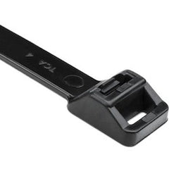 HellermannTyton RT250R0X2 Releasable Cable Tie, 20.3 Long, 250lb Tensile Strength, PA66, Black