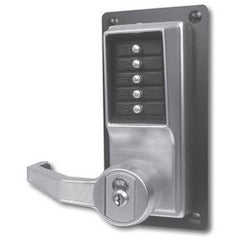 KABA LRP1010-26D-41 Mechanical Pushbutton Lock Heavy Duty Right Hand Combination Entry Satin Chrome with Lever