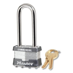 Master Lock 1DLJCOM Tumbler Padlock Keyed Different 4-Pin Cylinder 1-3/4 Width 2-1/2 Shackle Clearance