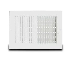 Metal-Fab MFSCR84W2 Metal-Fab 2 Way Sidewall Ceiling Register 8 x 4 in