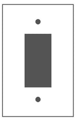 Mulberry 97834 Jumbo/Oversize Receptacle Wallplate, 1 Gangs, 5-1/2 in H x 3-1/2 in W