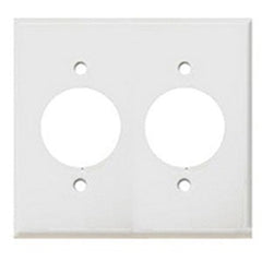 Mulberry 86092 Wallplate Standard Size 2 Gang Steel White