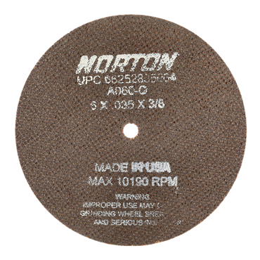 Norton 66252835064 Charger Reinforced Cut-Off Wheel 6 in Diameter