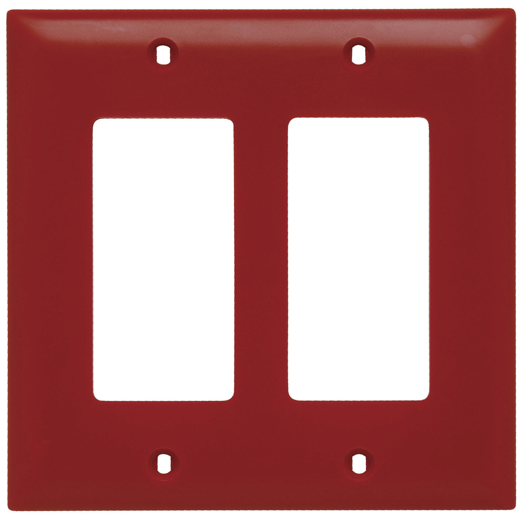 Pass & Seymour TP262-RED 2Gang Wall Plate Decorator Standard Red