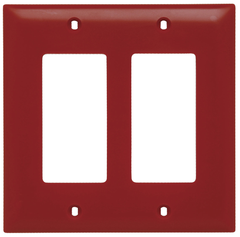 Pass & Seymour TP262-RED 2Gang Wall Plate Decorator Standard Red