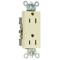 Pass & Seymour 26242-W Heavy-Duty Decorator Spec Grade Duplex Receptacle Side Wire 15A 125V