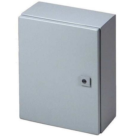Rittal 1244250 WM Series 1-Door Compact Enclosure, 16 in W x 8.3 in D, NEMA 4/IP66 NEMA Rating, Carbon Steel