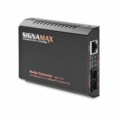SIGNAMAX Signamax 065-1100 10/100BaseT/TX to 100 Base FX Media Converter ST/MM