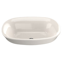 Toto LT480G#12 Maris Oval Semi-Recessed Vessel Bathroom Sink with CEFIONTECT, Sedona Beige