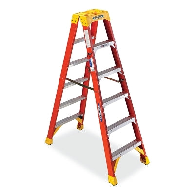 WERNER T6206 T6200 Type IA Step Ladder 6 ft H 300 lb Load
