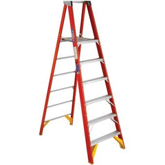 Werner P6208 8ft Type IA Fiberglass Platform Ladder 14ft Reach Height 300 lb Load Capacity