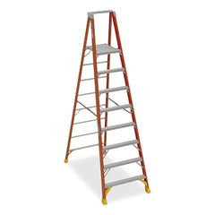 Werner P6208 8ft Type IA Fiberglass Platform Ladder 14ft Reach Height 300 lb Load Capacity