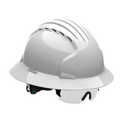 Protective Industrial Products 280EV6161V10 JSP Evo6161 Full Brim, White, Vented, 6-Pt, Wheel Ratcht, Class C