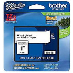 Brother TZE421 Laminated Standard Adhesive Tape 9 mm Black On Red