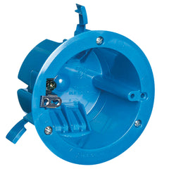Carlon B618RR Old Work Round Ceiling Box, 18 cu-in, Polycarbonate, Blue