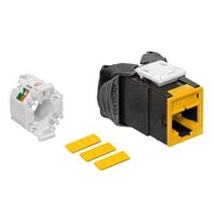 Leviton 6AUJK-RY6 Atlas-X1 Cat6A UTP QuickPort Jack, Yellow