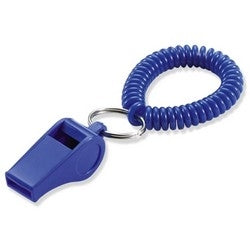 Lucky Line 42301 Wrist Coil and Whistle Plastic with 7/8 Nickel Plated Tempered Steel Split Ring