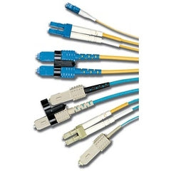 SIEMON COMPANY FJ2-LCLC5V-03AQ Fiber, Jumper, Duplex, XGLO, Multimode, LC, LC, OM4, 50/125, Aqua, OFNR, 3 Meter