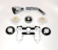 Mustee 80.400P Shower Valve and Shower Head Kit, Chrome