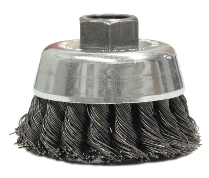 Weiler 13718 Single Row Cup Brush 2-3/4 in Diameter 5/8-11 UNC