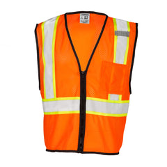 Kishigo 1528SM Sm-Med Single Pocket Contrasting Orange Class 2 Mesh Vest