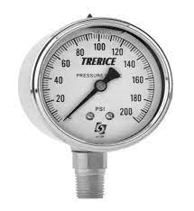 Trerice D82LFB4002LA30/30 D80 Industrial Pressure Gauge 30 in Hg to 30 psi