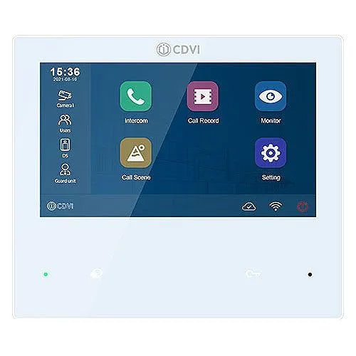 CDVI IP-MONSQ Touch Screen IP Monitor, Square, White