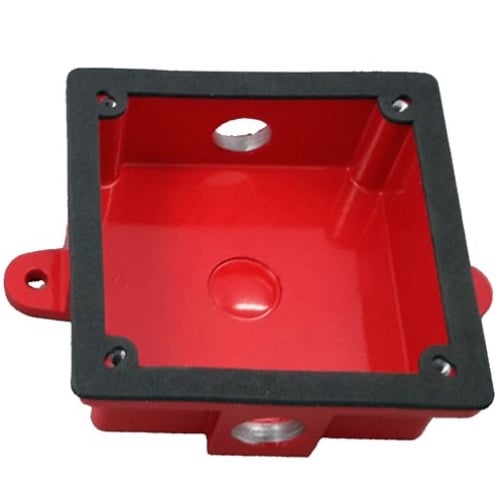 SYSTEM SENSOR System Sensor WBB Weatherproof Back Box for SSM/SSV Bells Red