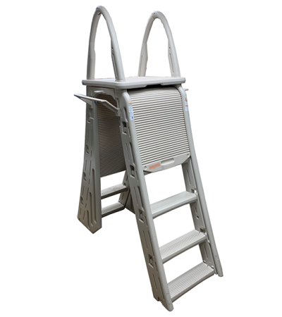 Confer Plastics 7200 Roll-Guard A-Frame Safety Ladder with Barrier System