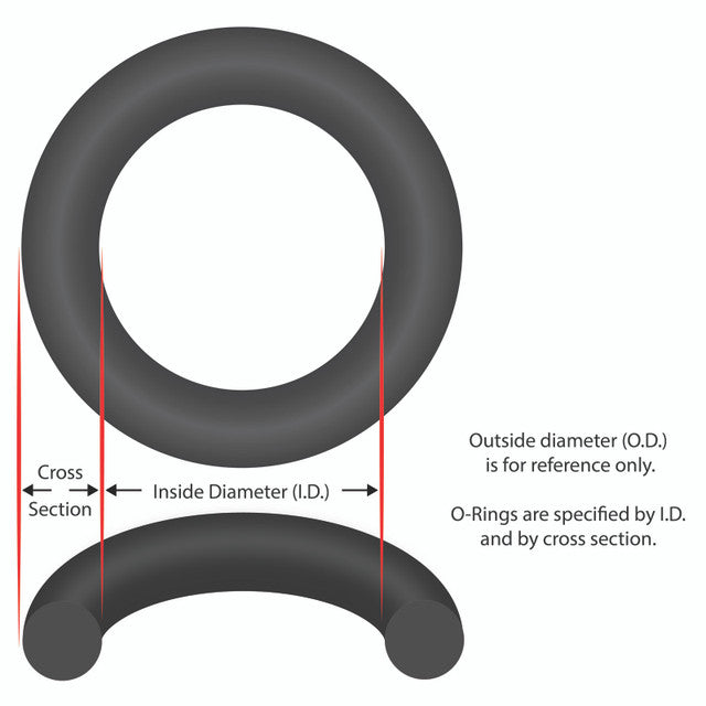 Generic O-342 O-Ring 8 ID 3/8 Cross Section