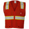 Kishigo B103SM Small-Medium Red Enhanced Visibility Multi Pocket Vest