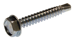 Metallics JTEKD13 Zinc Chromate Steel Hex Washer Head Self-Drilling And Tapping Screw #10 x 1-Inch