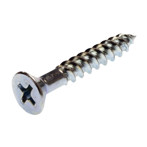 Metallics JFWP29 Zinc Plated Steel Phillips Drive Flat Head Wood Screw #10 x 1-Inch