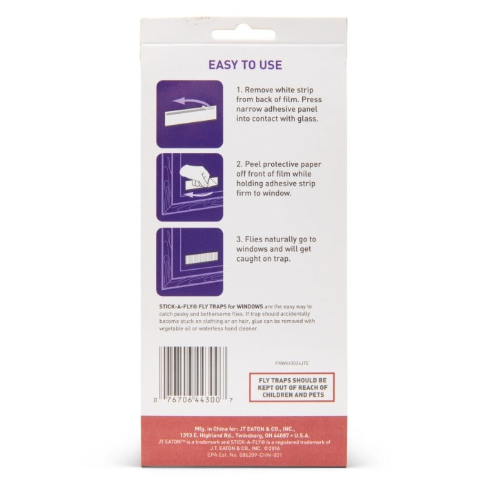 JT EATON Jt Eaton 443 Stick-A-Fly Disposable Indoor Fly Trap (5-Pack)
