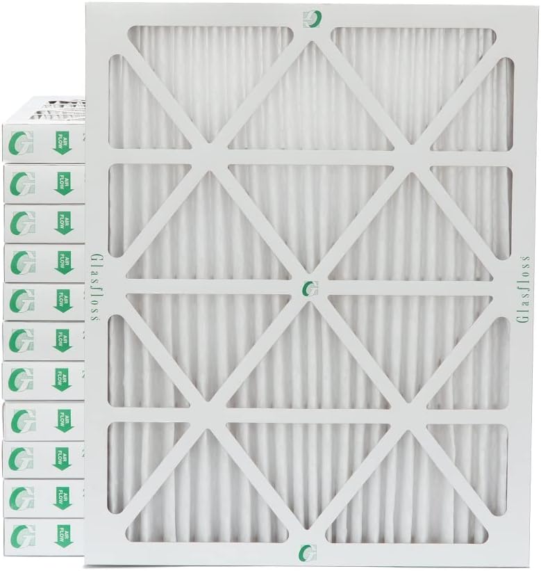 Glasfloss MERV10 Air Filter 20inx25inx2in Z-Line - 12 Pack