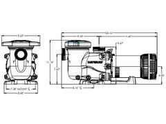 HAYWARD W3SP2310X15XE MaxFlo XE Series Ultra-High Efficiency Variable Speed Pool Pump 1.65 Total HP 230V/115V