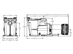 Hayward W3SP2610X15XE Hayward XE Series Super Pump Ultra-High Efficiency Variable Speed Pool Pump | 1.65 Total HP 230/115V