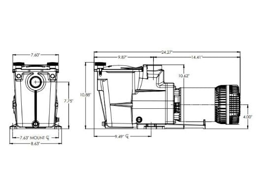 Hayward W3SP2615X20XE Hayward XE Series Super Pump Ultra-High Efficiency Variable Speed Pool Pump 2.25 Total HP 230/115V