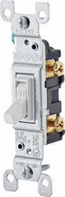 LEVITON Leviton M24-01451-2WM Single Pole Toggle Switch 10 Pack