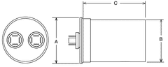 RHEEM 43-101666-74 CAPACITORS