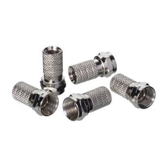 Ideal Industries 85-053 Twist-On F-Type Coaxial Connector, RG-6 (10/Card)