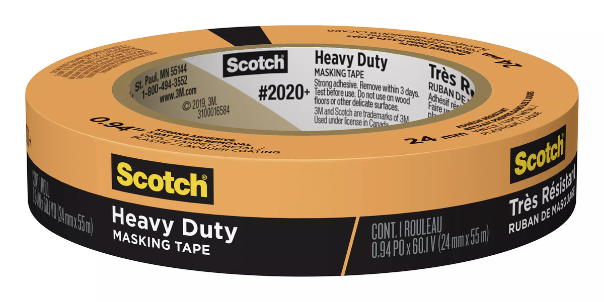 3M 7100191061 2020+ Heavy Duty Masking Tape 60.1 YD 1 IN W