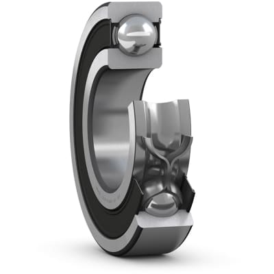 SKF 6209-2RS1 Radial/Deep Groove Ball Bearing - Straight Bore, 45 mm ID, 85 mm OD, 19 mm Width, Double Sealed, Without Snap Ring