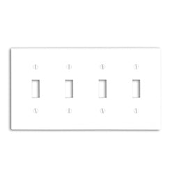 Mulberry 86074 Standard Wallplate 4 Gangs 4.5 in H x 8.187 in W