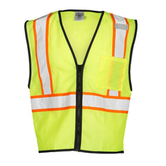 Kishigo 1527SM Sm-Med Single Pocket Contrasting Lime Class 2 Mesh Vest