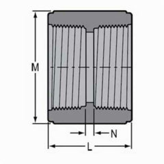 Spears 830-020C 2 CPVC Coupling FPT SCH80