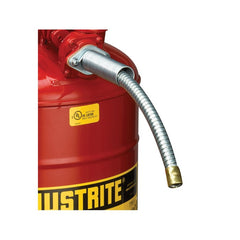 Justrite 11078 Flex Hoses Steel 9 in Long 5/8 in Hose O.D.