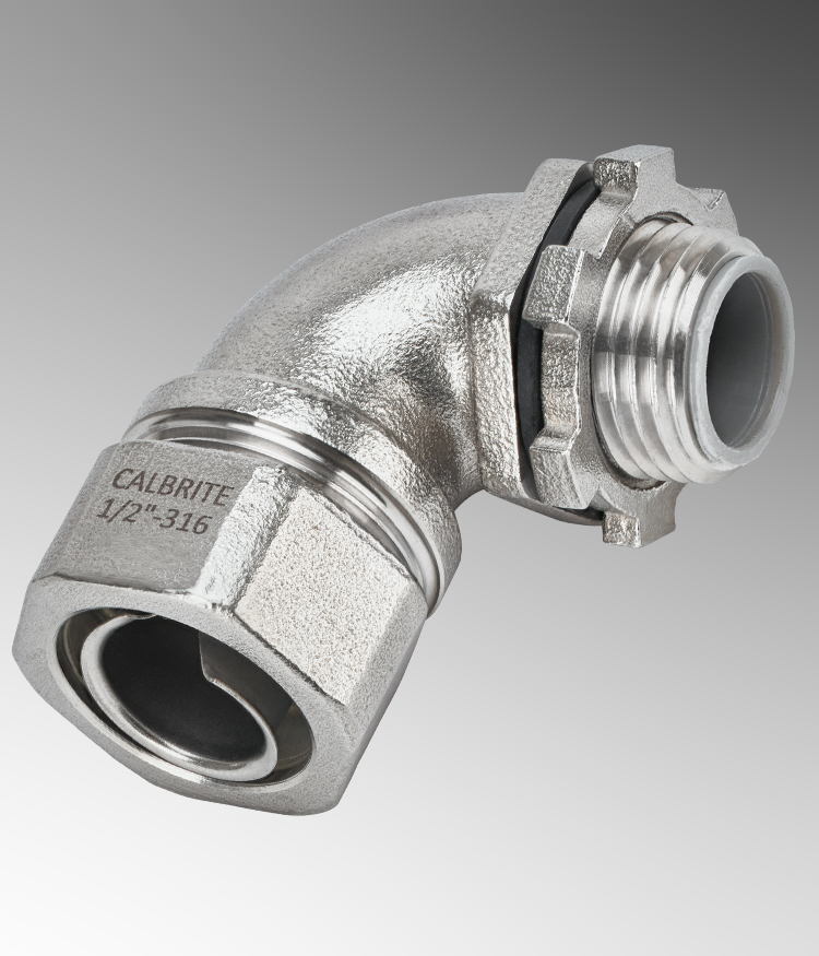 Calbrite S60500FC90 1/2in SS Flex Connector Male 90