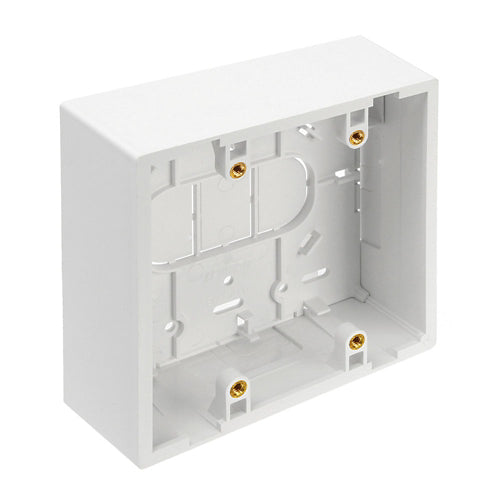 Leviton 42777-2WA Surface-Mount Back Box, Dual Gang, 1.89 Box Depth, White